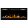 35" Cynergy Crystal Stone Modern Built-In Wall Mounted Electric Fireplace