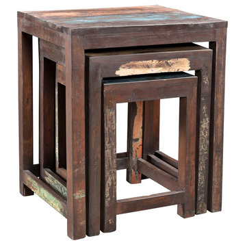 Timbergirl Reclaimed Wood Nest of Tables