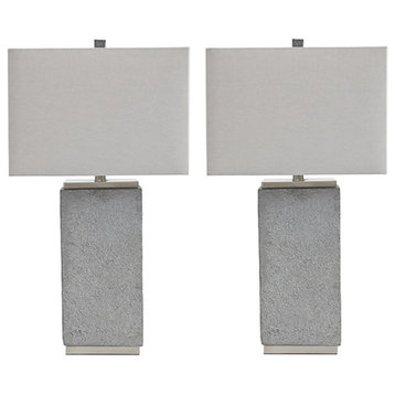 Ashley Furniture Amergin Poly Table Lamp in Grain (Set of 2)