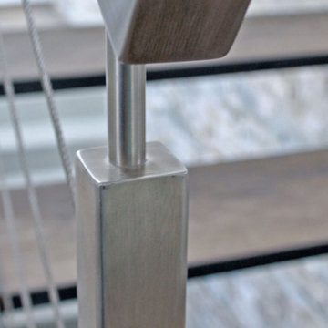 Stahltreppe mit Wangen