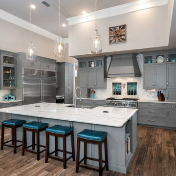 A Splash of Blue Kitchen Design in Gainesville