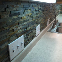 Natural Stone Backsplash - Mosaic Tile