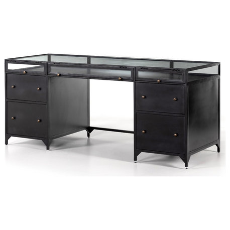 Shadow Box Executive Desk-Black