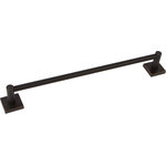Delaney Hardware - 1100 Series Bath 24" Towel Bar Set, Tuscany Bronze - Delaney's 1100 Series provides a sleek, modern look with a square backplate to upgrade your bathroom decor. This contemporary style has clean lines and beautiful finishes to choose from and includes solid construction and durability for a high end look and feel. Coordinates seamlessly with other bathroom products from the 1100 Series and comes with all hardware needed for installation. Available in a variety of beautiful finishes to accent any home.