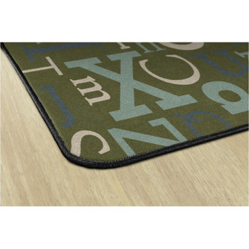 Flagship Carpets FM217-50A 8'4"x12' Text Teal Classroom or Office Rug