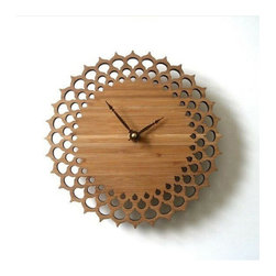 The Object StoreWood wall clock - Mandala pattern - Wall Clocks