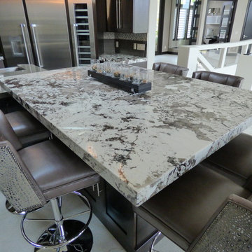 Cambria Minera Wet Bar and Hanstone Kitchen