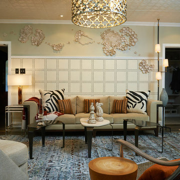 Living Room Tin Ceiling