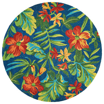 Couristan Covington Tropical Orchid Indoor/Outdoor Area Rug, 7'10" Round