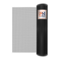 Far North - Welded Wire 16 Gauge Vinyl Black M 1"x1", 3'x50' - Home Fencing And Gates