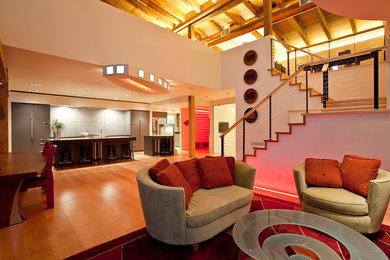 Contemporary living room in Denver.