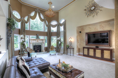 Eclectic living room photo in New York