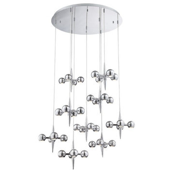 Transitional 36-Light LED Chandelier Opal White Acrylic - 11.5 inches