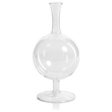 Lillee Round Glass Footed Vases, Set of 2