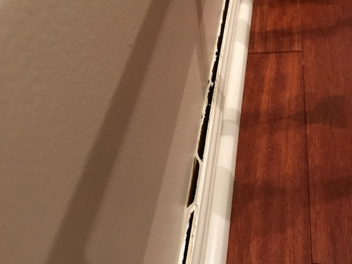 Baseboards Pulling Away From Wall - Bathroom Cabinet Pulling Away From Wall