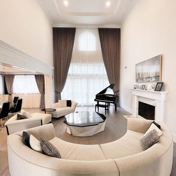 Two-Story Custom Drapery in Tarzana, California