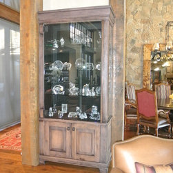 Rustic Lighted Display Cabinets - Display And Wall Shelves 