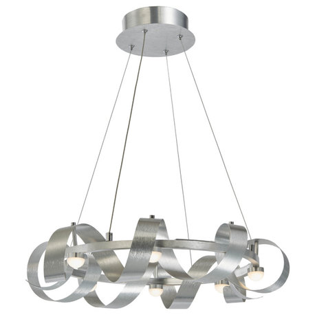 Rolling Hills LED Chandelier in Brushed Aluminum