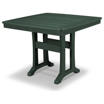 Polywood Nautical Trestle 37" Dining Table, Green