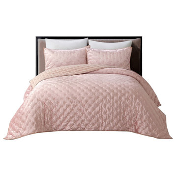 Grace Living Coleton Comforter Set, Blush, Full/Queen