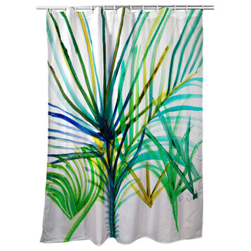 Betsy Drake Teal Palms Shower Curtain