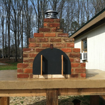 The Garrett Builders Wood Fired Brick Pizza Oven in North Carolina