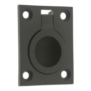 Genuine Solid Brass Flush Ring Pull, Oil-Rubbed Bronze