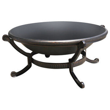 Outdoor 35" Cast Iron Fire Pit