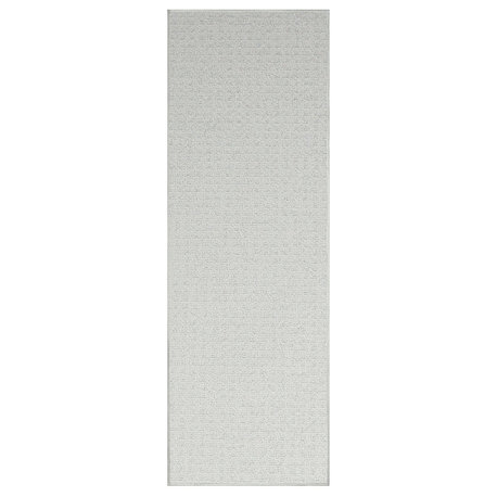 Abstract Contemporary Geometrical Modern Plush - Framed Ivory, 6' x 12' Area Rug