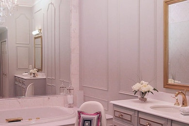 This is an example of a transitional bathroom in Atlanta.