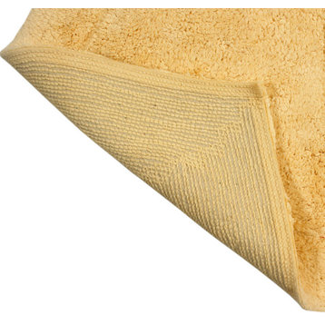 Waterford Collection Tufted Non-Slip Bath Rug, 2 Piece Set, Yellow