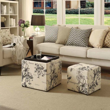 Designs4Comfort Park Avenue Single Ottoman with Stool