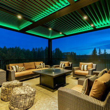 Upper Deck StruXure Pergola with Phantom Screens & Multi Colour Lights