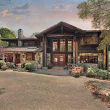 outside design with circle driveway