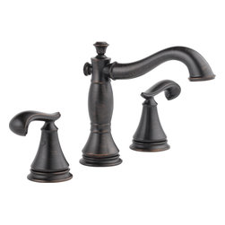 Delta Cassidy Two Handle Wide Spread Lavatory w/ Metal Pop-Up - Bathroom Sink Faucets