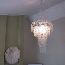 Recycled Sea Glass lighting - Chandeliers