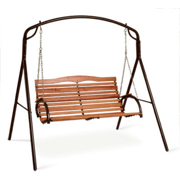Jack-Post® CG-05Z Hi-Back Swing Seat with Chains, Bronze Finish