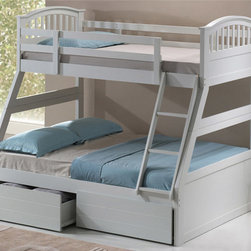 Swift Triple Sleeper in White - Bunk Beds