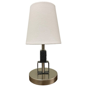 House of Troy Bryson 1 Light 7" Accent Lamp, Nickel/Supreme Silver, B208-SN-SS