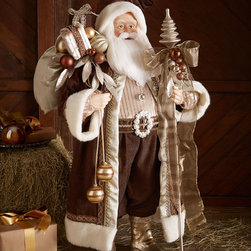 Haute Chocolate 36" Santa - Holiday Accents And Figurines