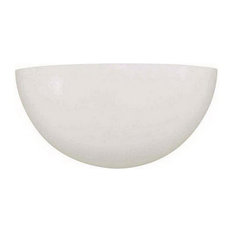 Metal Quarter Sphere Wall Sconce, White