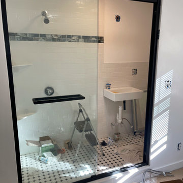 Matte Black Essence Framed Shower Door
