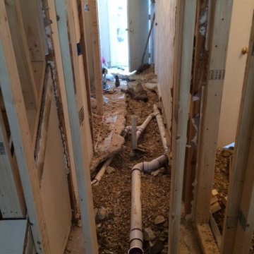 Turning a coat closet into a small full bath