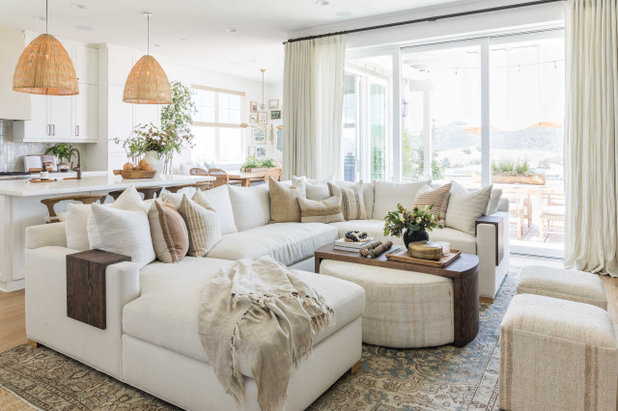Coastal Living Room by Pure Salt Interiors