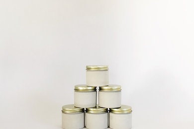 Small Concrete Jar / White