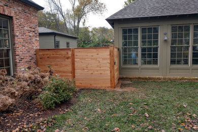 Horizontal Fence with Cedar Pickets