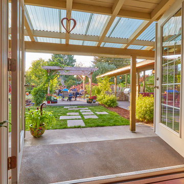 Eugene Outdoor Living Space with Kitchen and Hot Tub