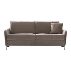 Pezzan Iris Modern Italian Sofa Sleeper | Light Brown - $2,495 - Sleeper Sofas