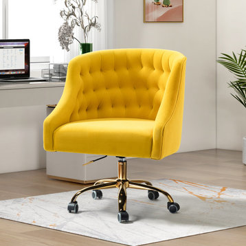 Lydia Home Office Swivel Chair, Yellow