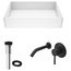 VIGO Magnolia Handmade Matte Stone Vessel Sink With Wall Mount Faucet
